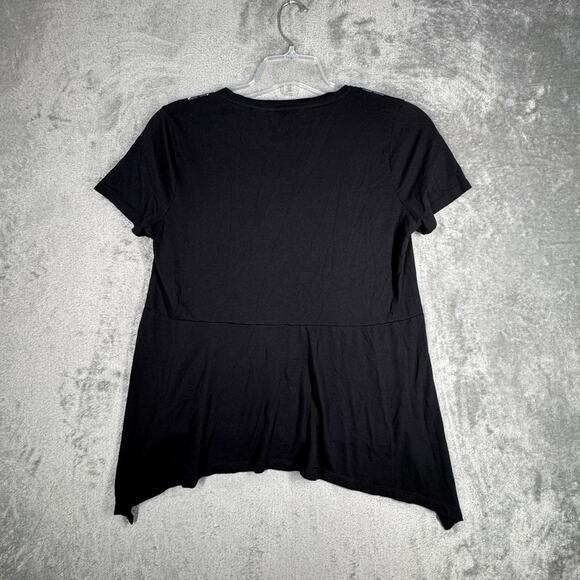 Desigual Shirt Womens XL Black Beaded We are Animals Tiger Artsy Art to Wear - Picture 3 of 8